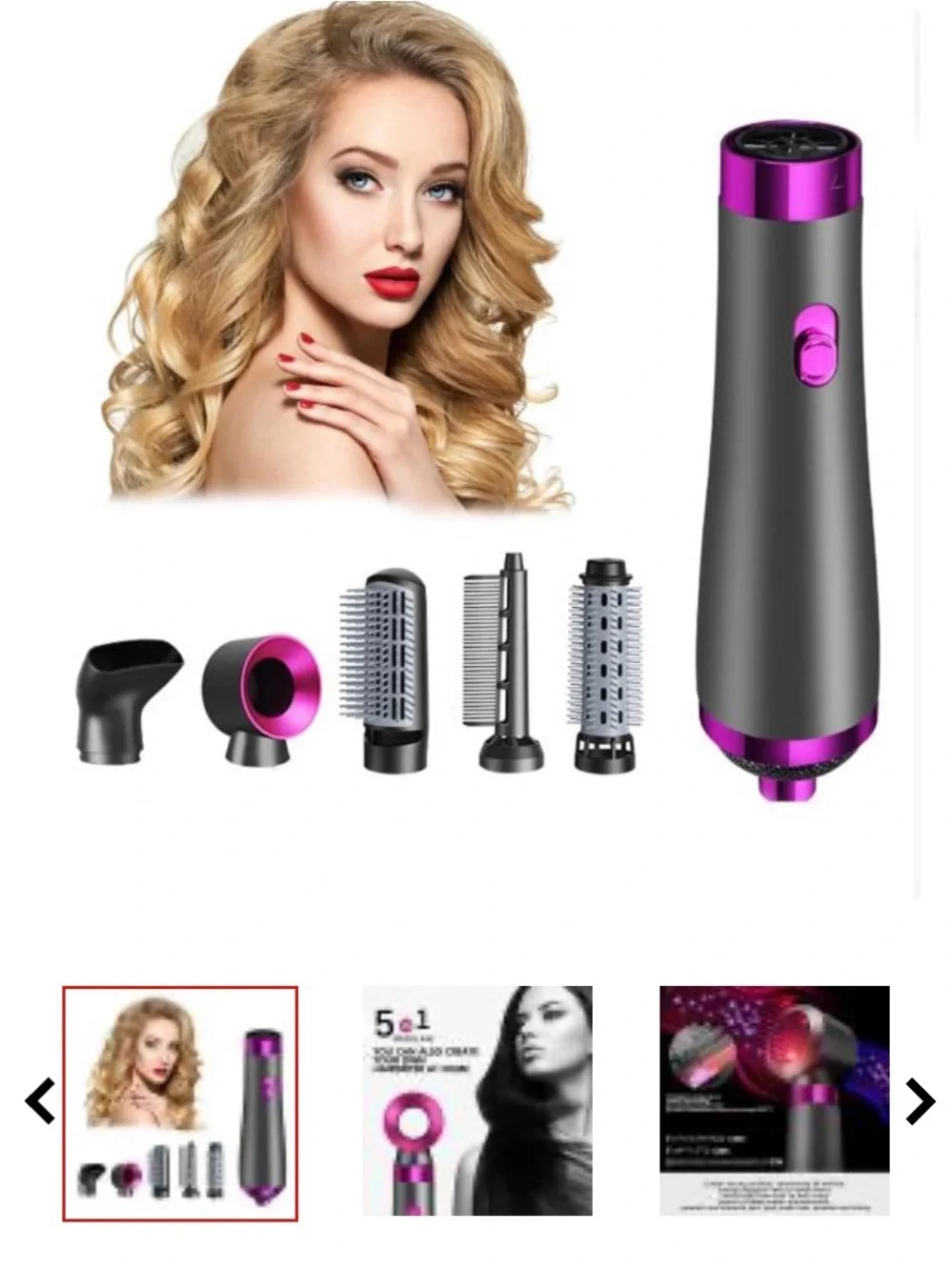 5 in 1 Hair Blower Brush Hairdryer-Detachable and Interchangeable Hot Tools